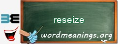 WordMeaning blackboard for reseize